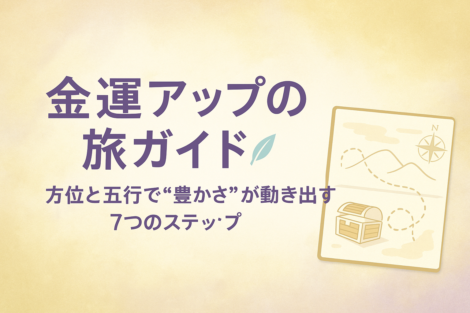 金運アップの旅ガイド:方位と五行で“豊かさが動き出す7つのステップ”
